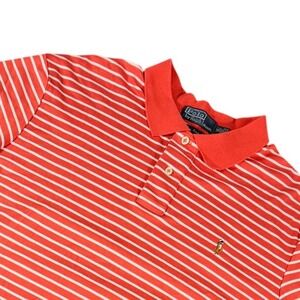 Polo Ralph Lauren Pima Interlock Polo Mens XL Red White Striped Multi-Color Pony